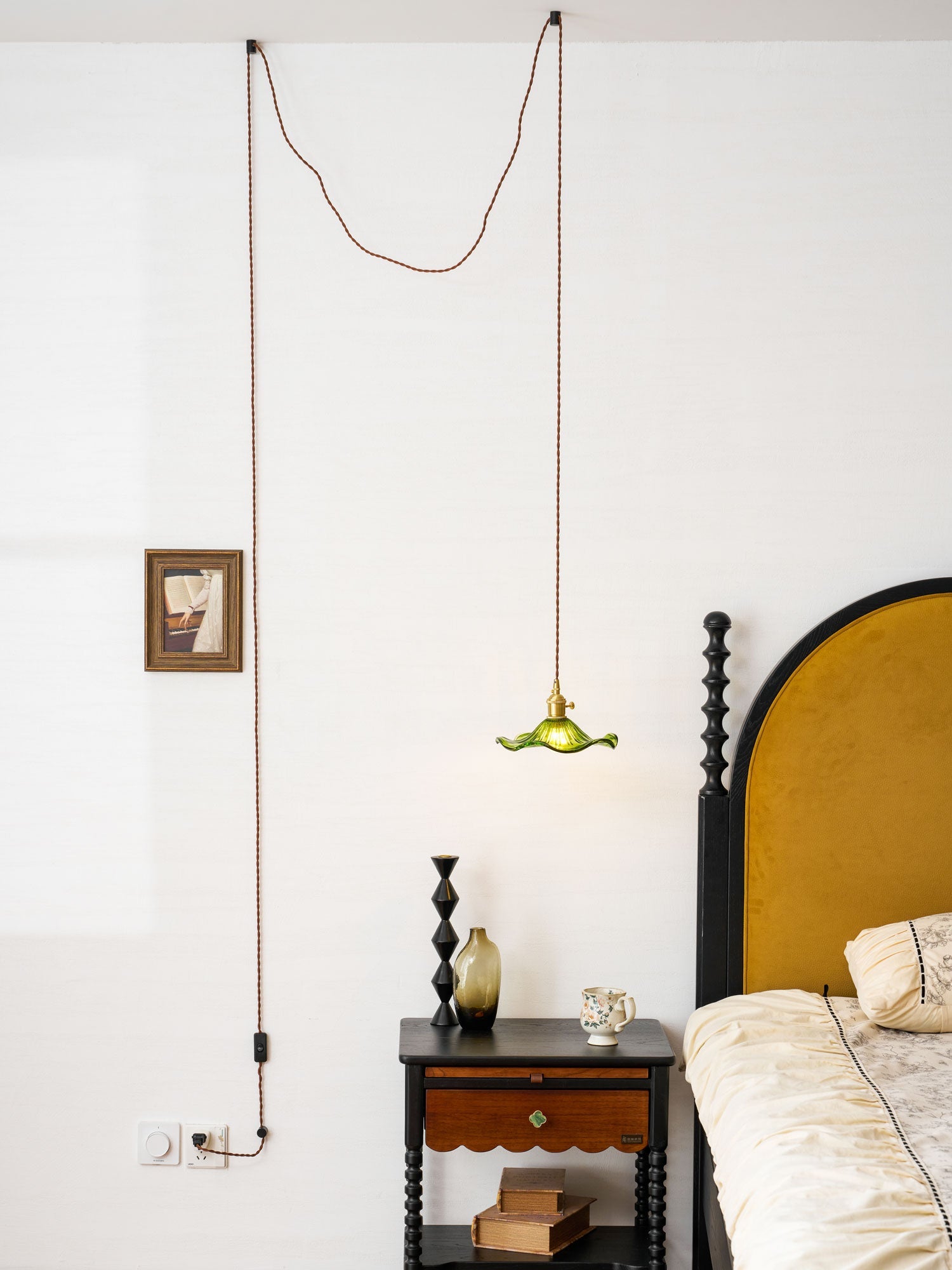 Pineridge Glass Hibiscus Flower Pendant Light