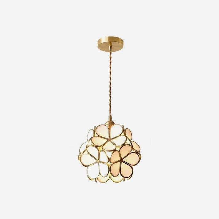 Velelise Pendant Lamp Glass Petal Shaped Kitchen