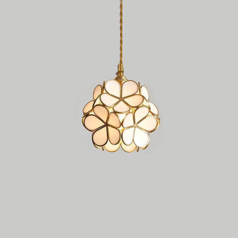 Velelise Pendant Lamp Glass Petal Shaped Kitchen