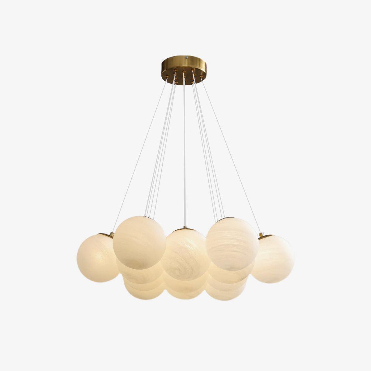 Celalissa Chandelier Glass Cluster Frosted Glass
