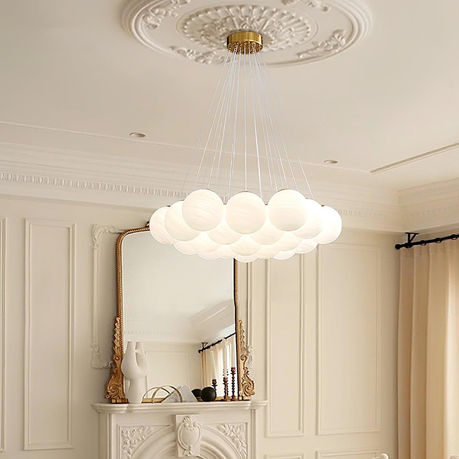 Celalissa Chandelier Glass Cluster Frosted Glass