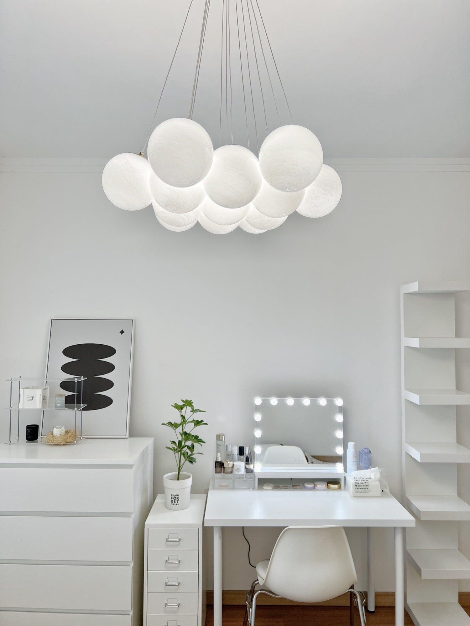 Celalissa Chandelier Glass Cluster Frosted Glass