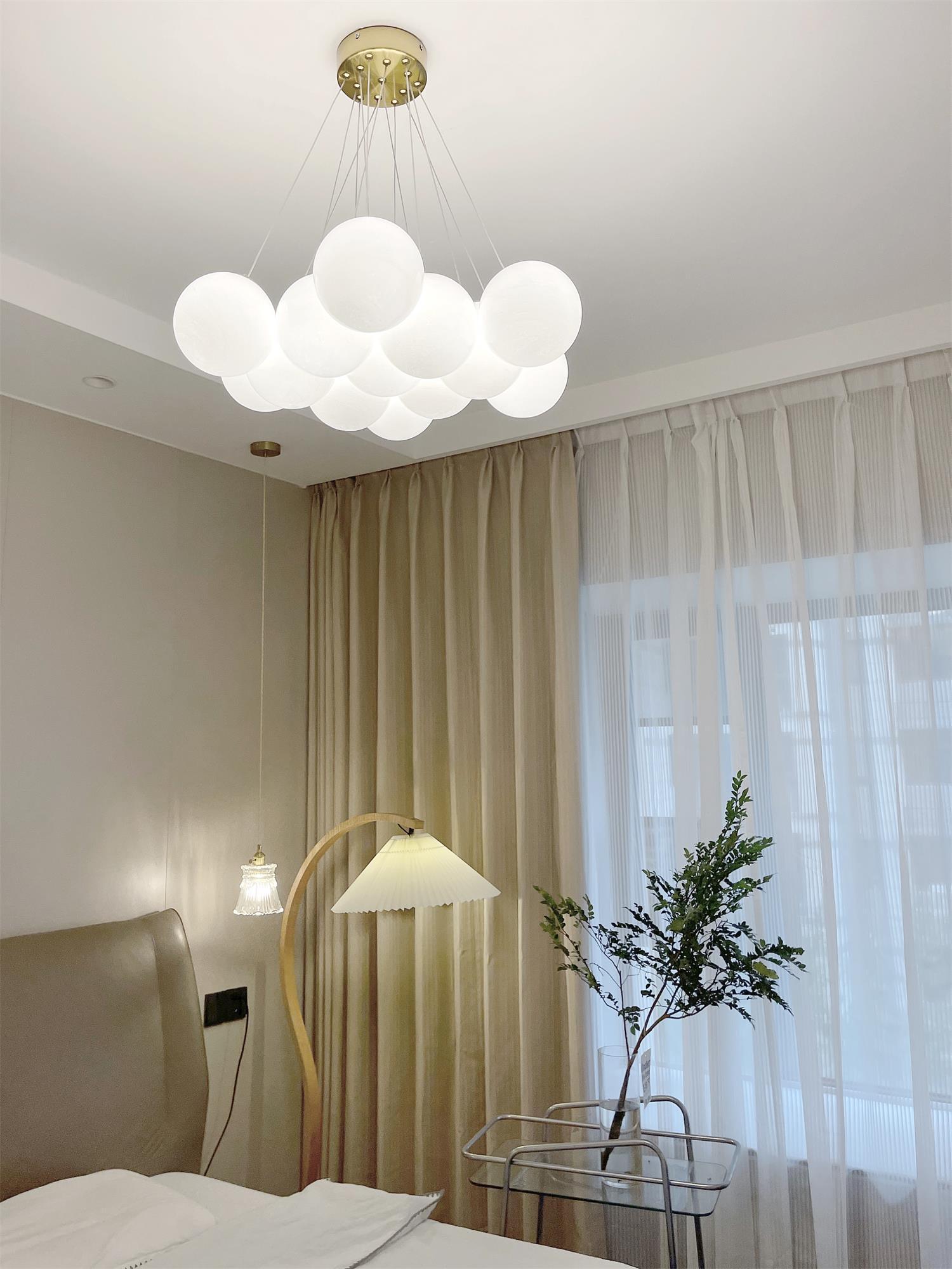 Celalissa Chandelier Glass Cluster Frosted Glass