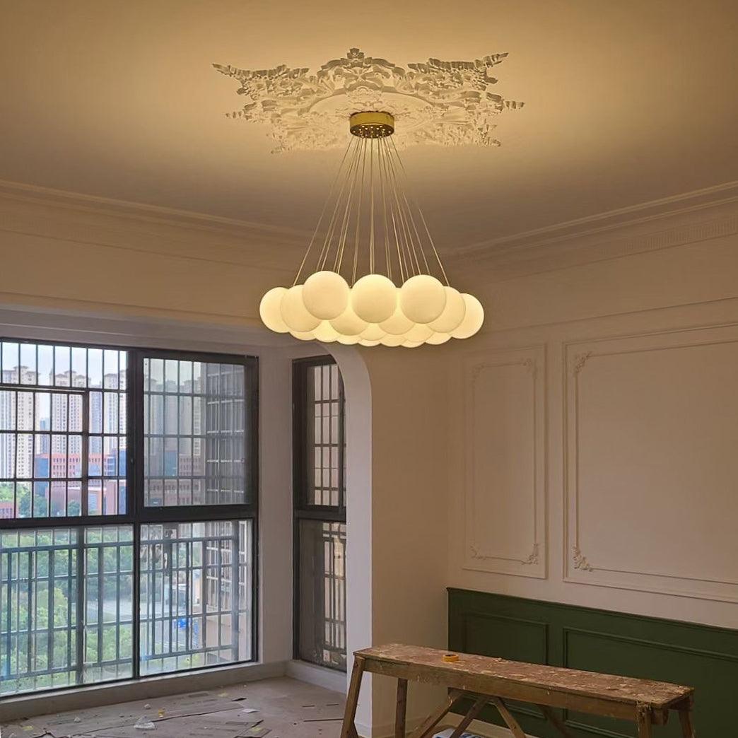 Celalissa Chandelier Glass Cluster Frosted Glass