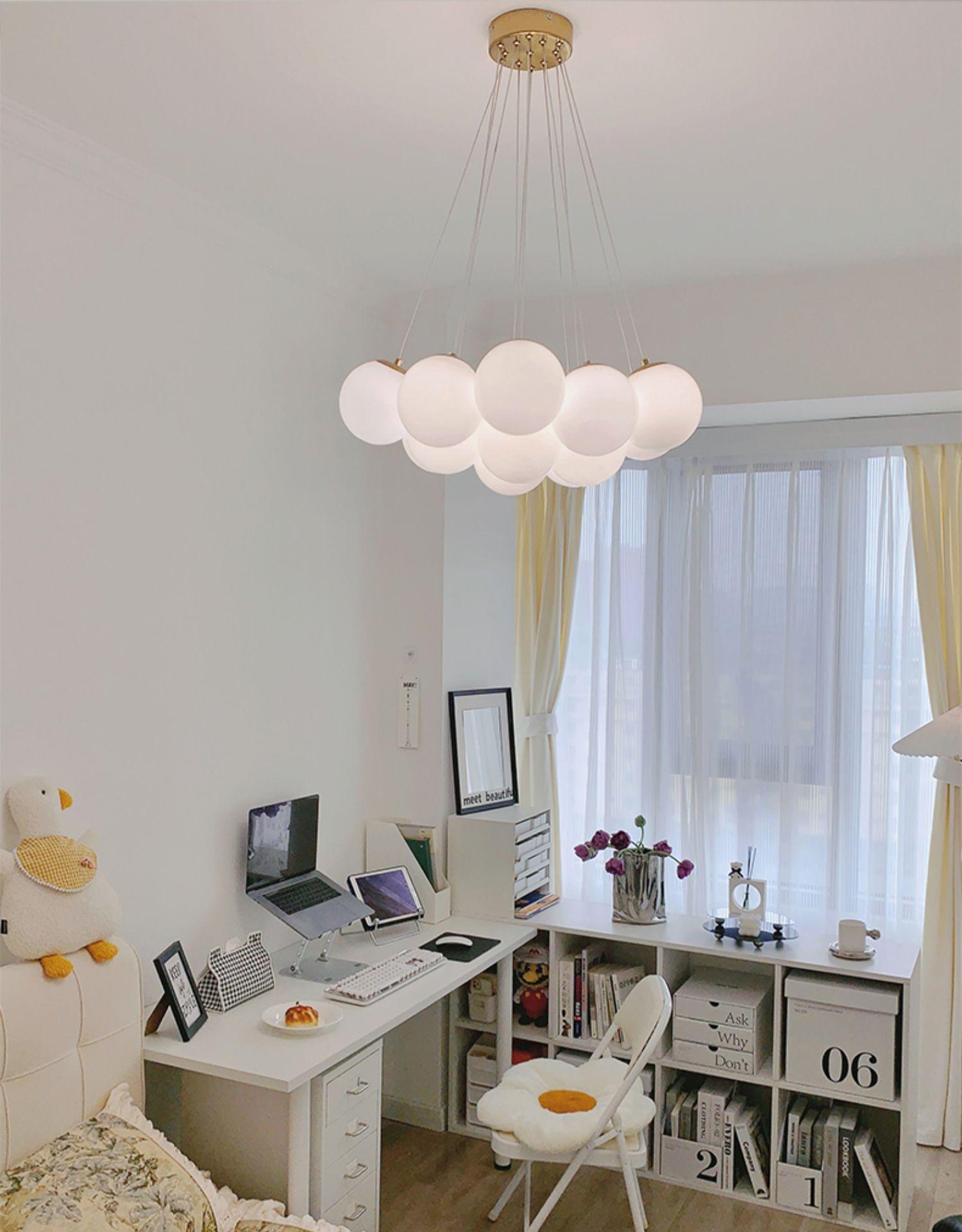 Celalissa Chandelier Glass Cluster Frosted Glass