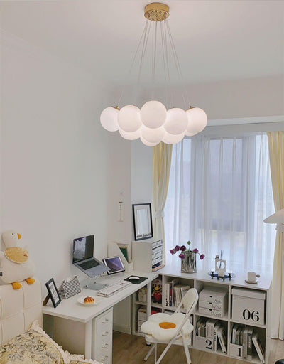 Celalissa Chandelier Glass Cluster Frosted Glass