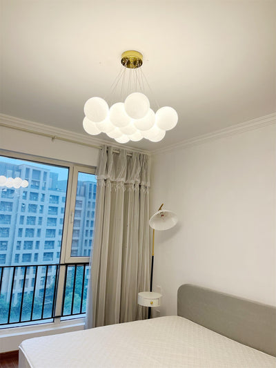 Celalissa Chandelier Glass Cluster Frosted Glass