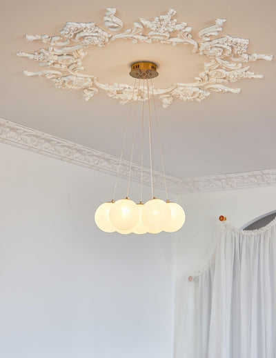 Celalissa Chandelier Glass Cluster Frosted Glass