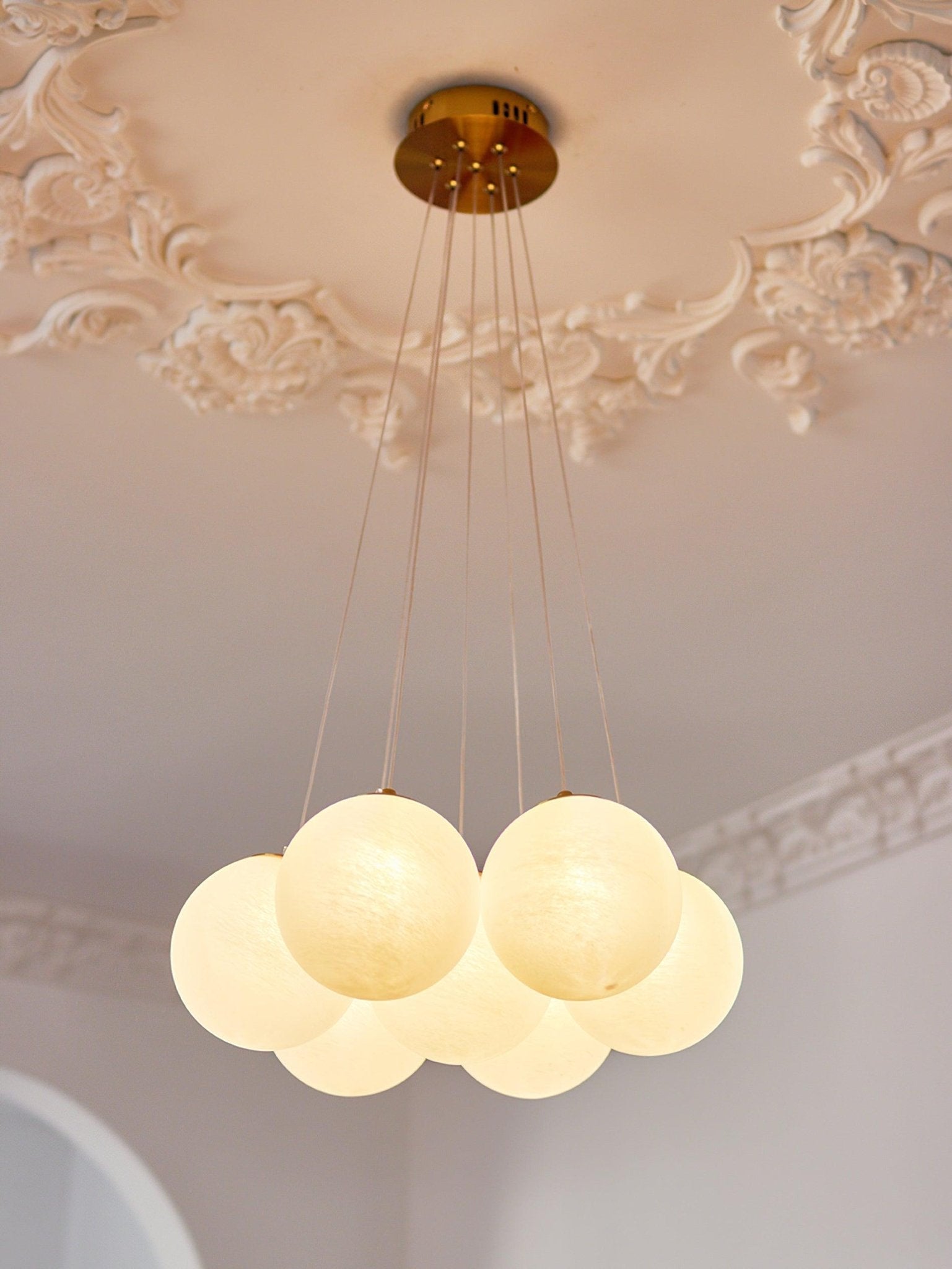 Celalissa Chandelier Glass Cluster Frosted Glass