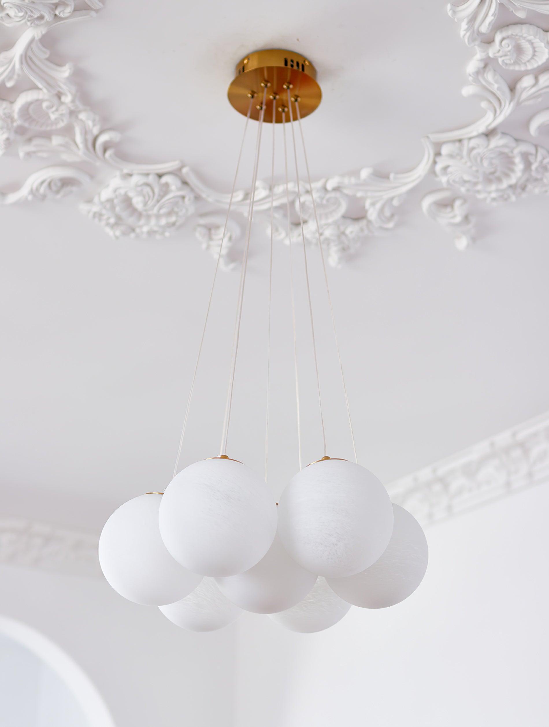 Celalissa Chandelier Glass Cluster Frosted Glass