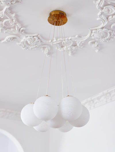 Celalissa Chandelier Glass Cluster Frosted Glass