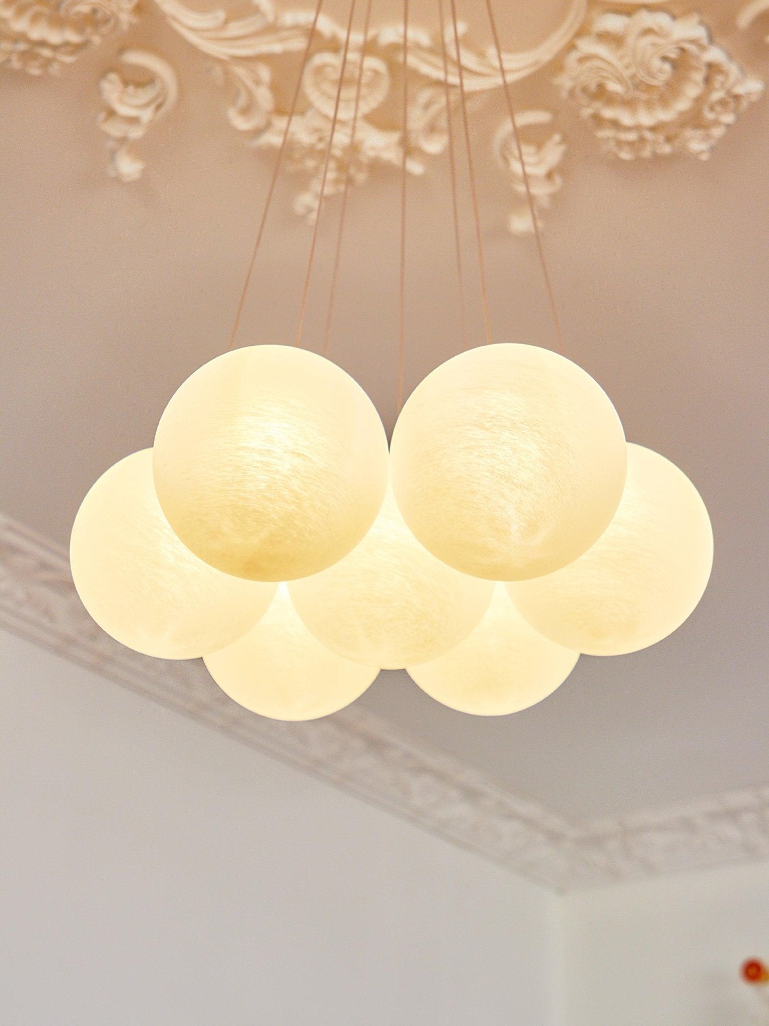 Celalissa Chandelier Glass Cluster Frosted Glass