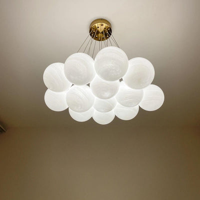 Celalissa Chandelier Glass Cluster Frosted Glass