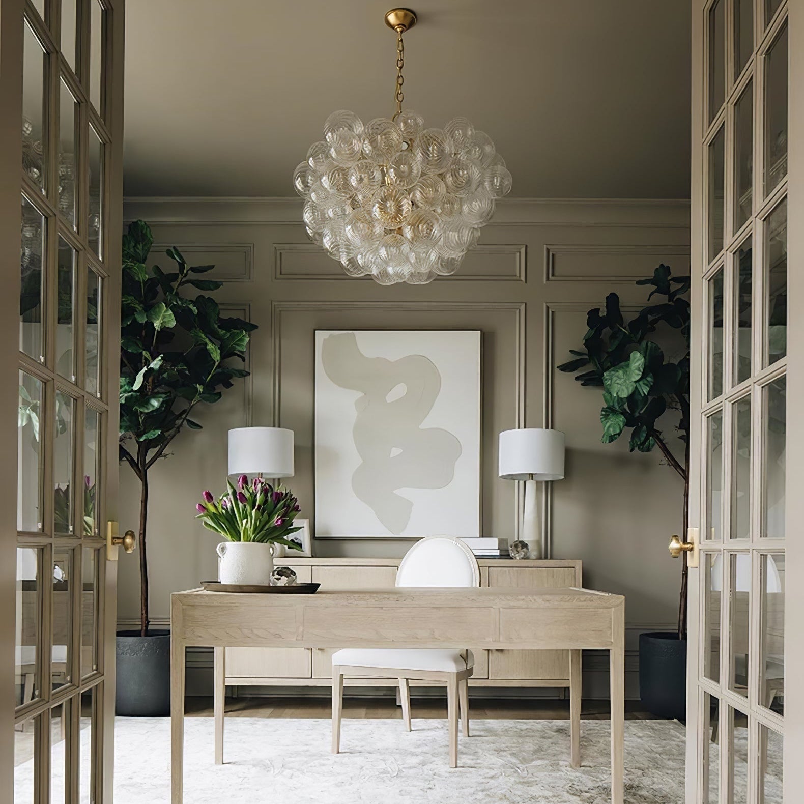 Aurora Chandelier Glass Ball Bubble Modern - Neutral Decor