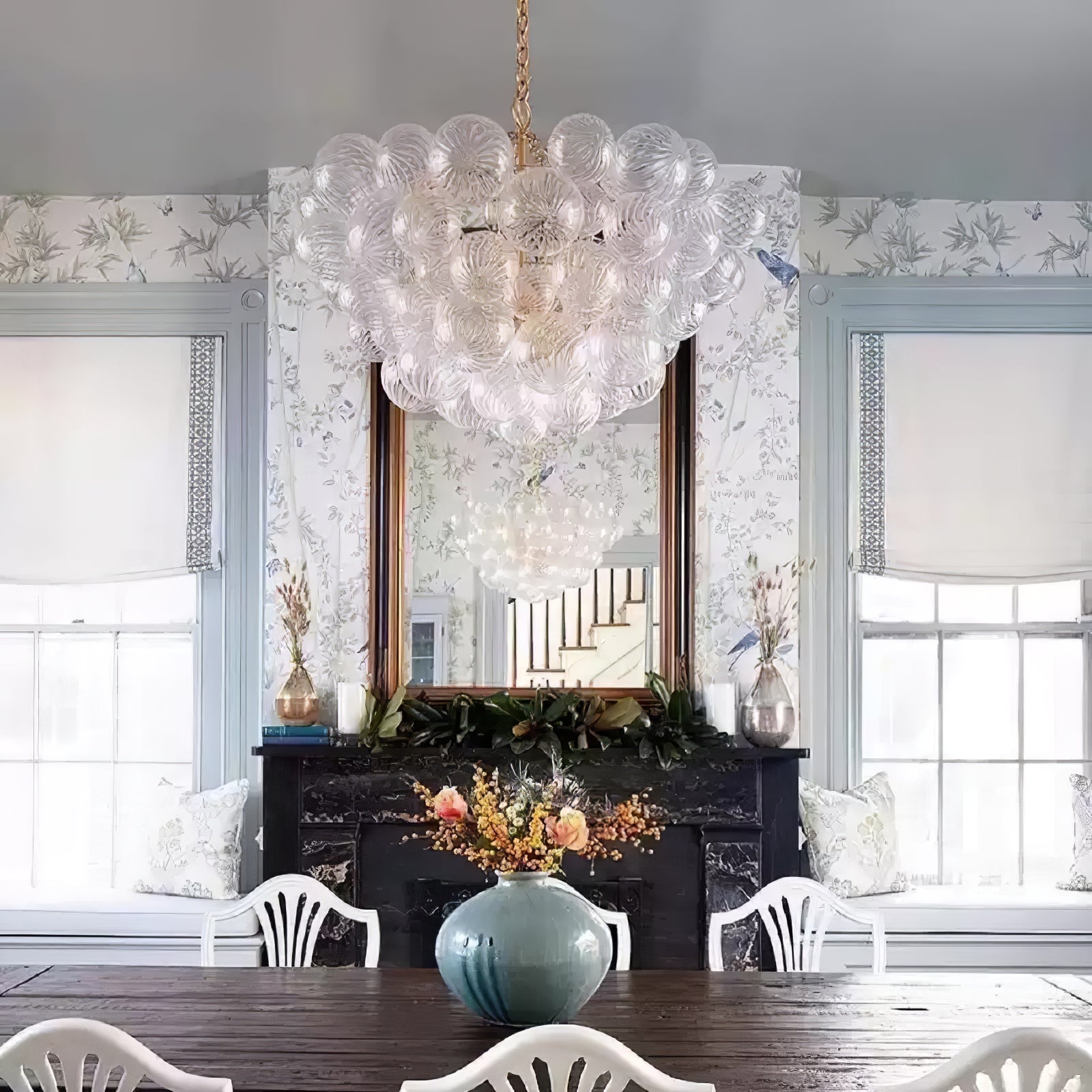 Aurora Chandelier Glass Ball Bubble Modern - Neutral Decor