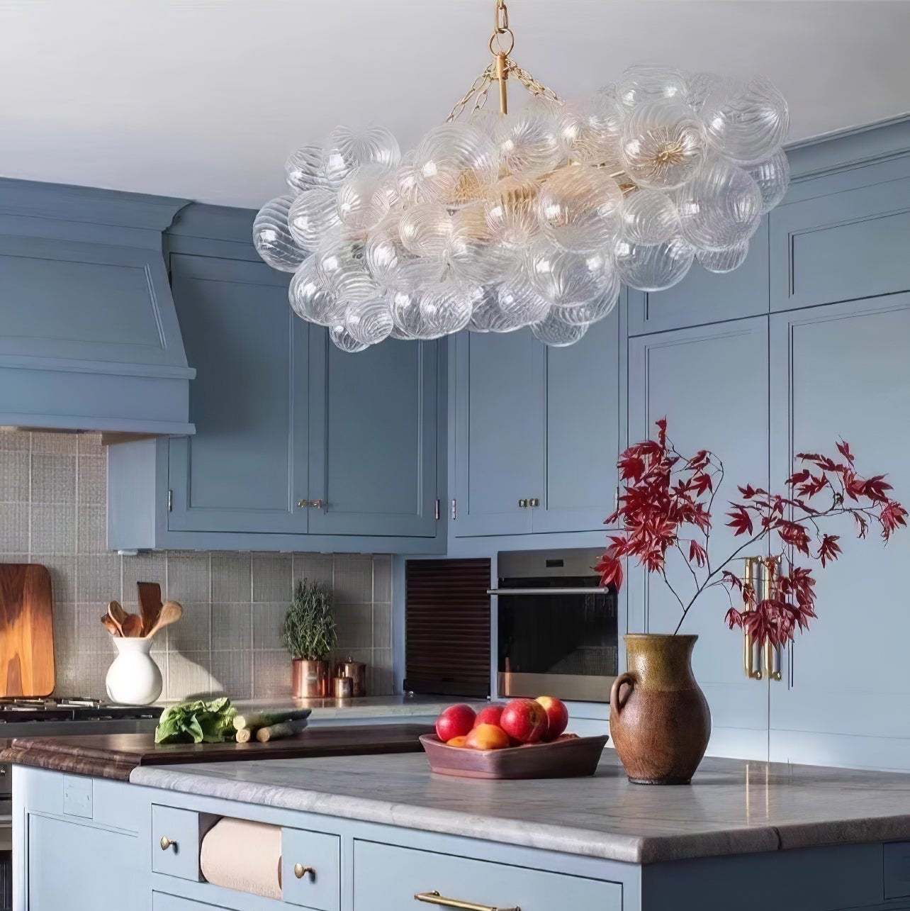 Aurora Chandelier Glass Ball Bubble Modern - Neutral Decor
