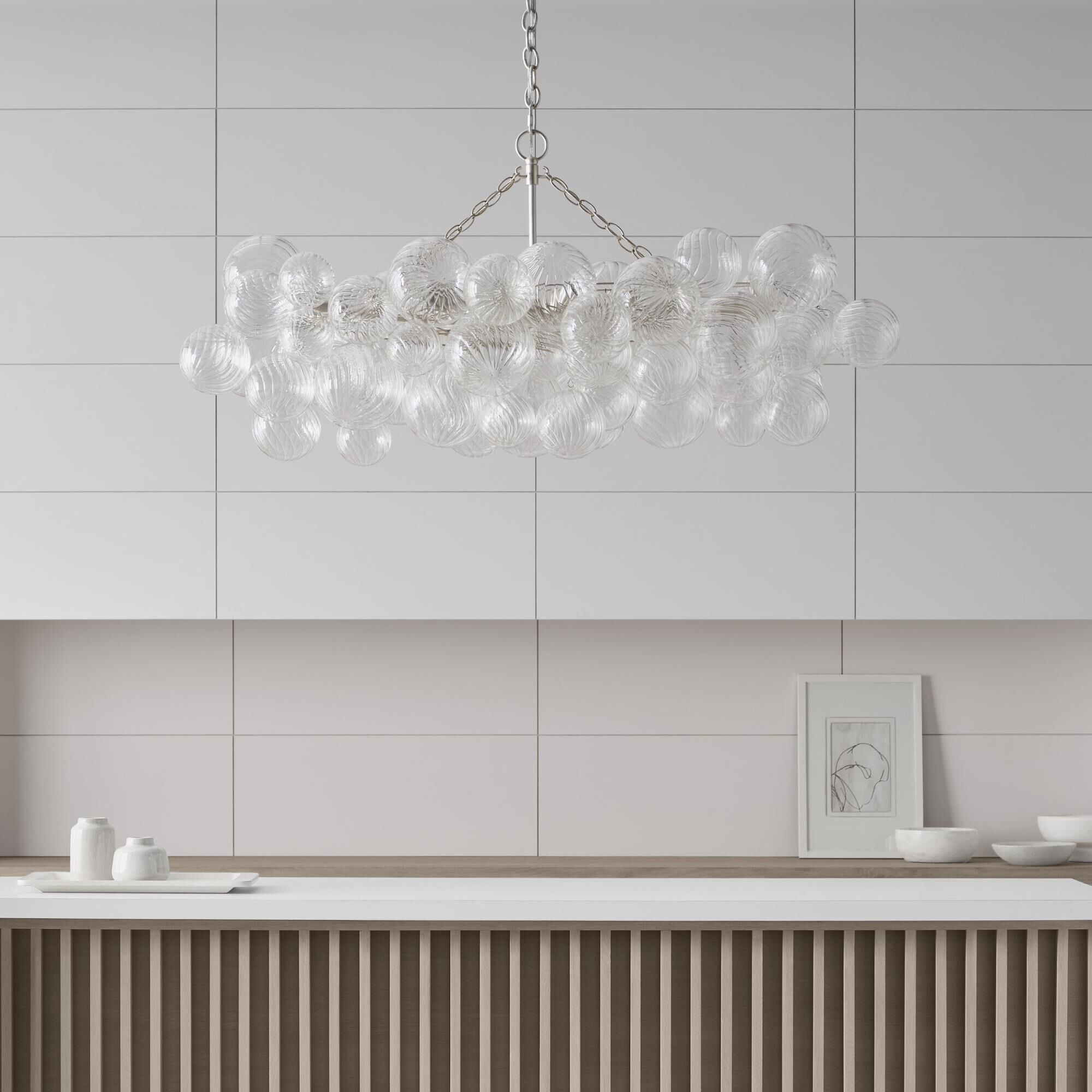 Aurora Chandelier Glass Ball Bubble Modern - Neutral Decor
