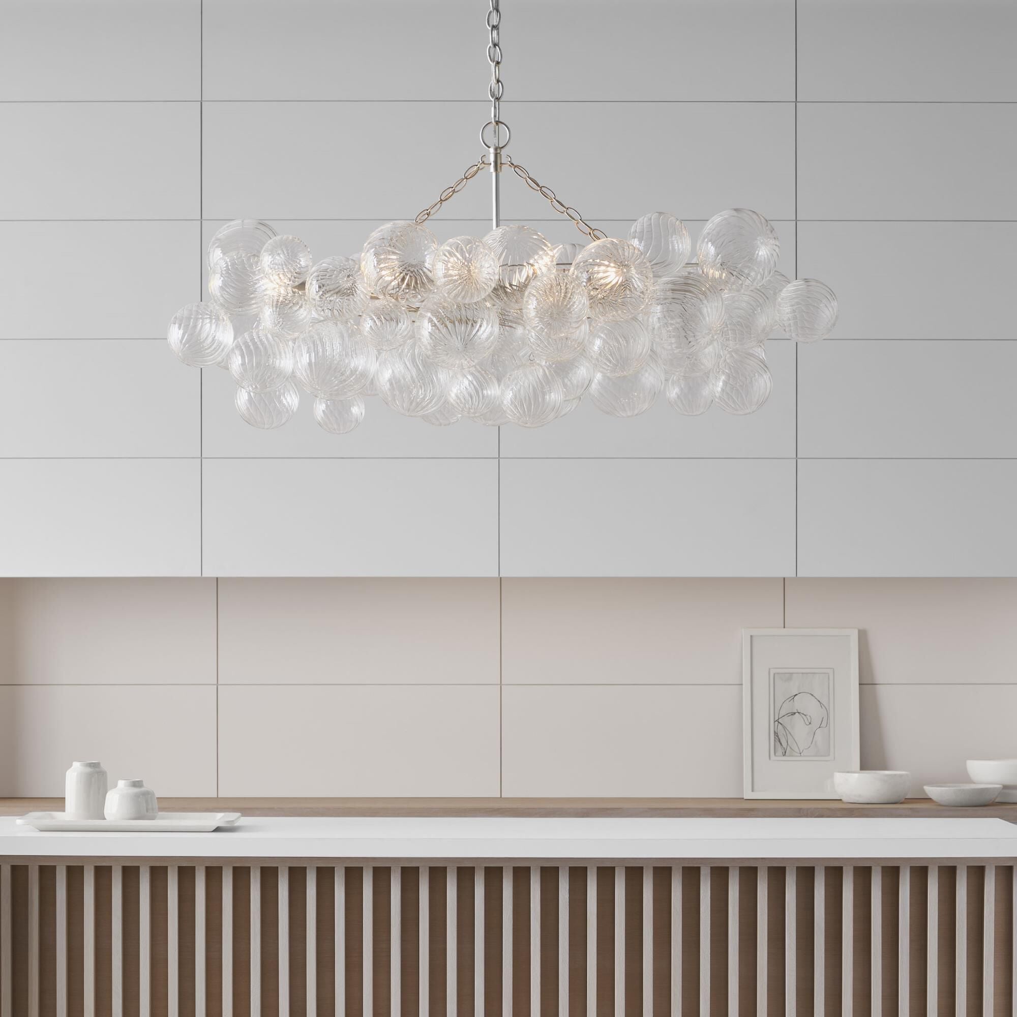 Aurora Chandelier Glass Ball Bubble Modern - Neutral Decor