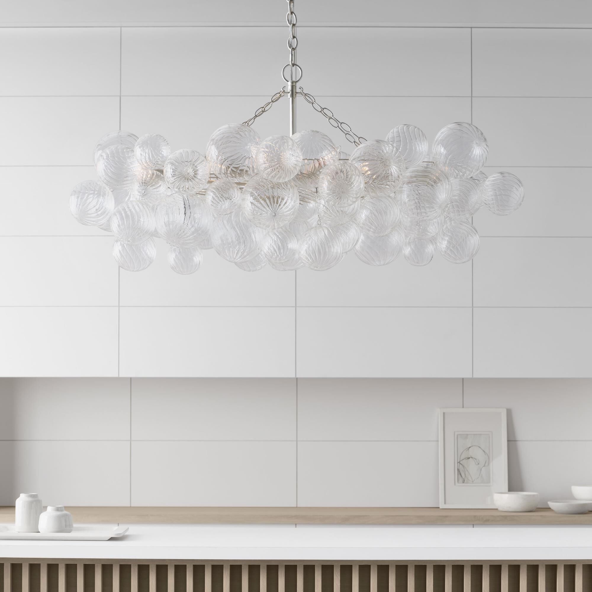 Aurora Chandelier Glass Ball Bubble Modern - Neutral Decor