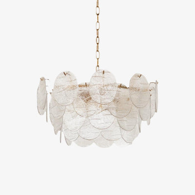 Eirenian Chandelier Glass Disc Gold