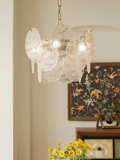 Eirenian Chandelier Glass Disc Gold