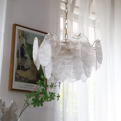 Eirenian Chandelier Glass Disc Gold