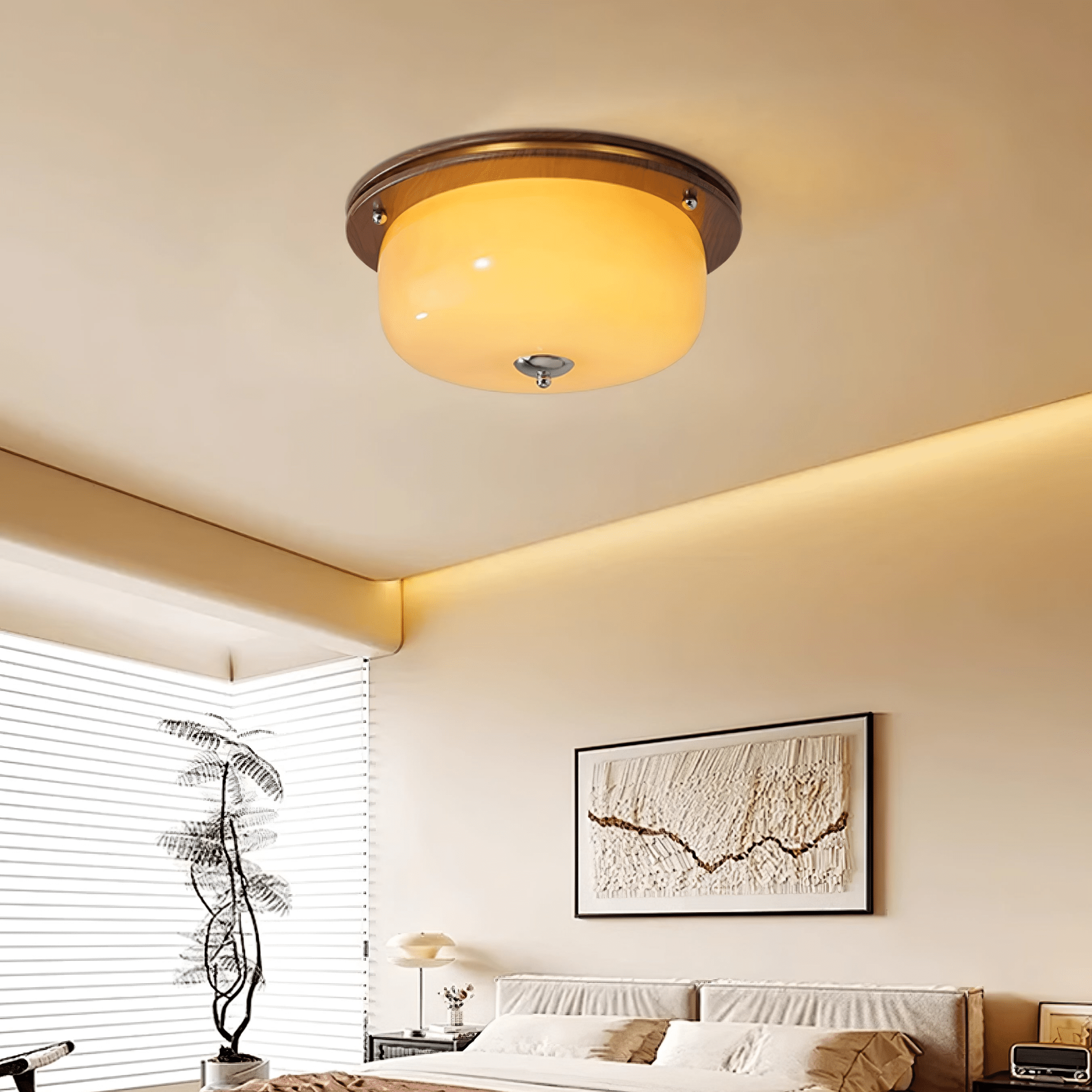 Vetheel Premium Nordic Art Dome Glass Ceiling Light