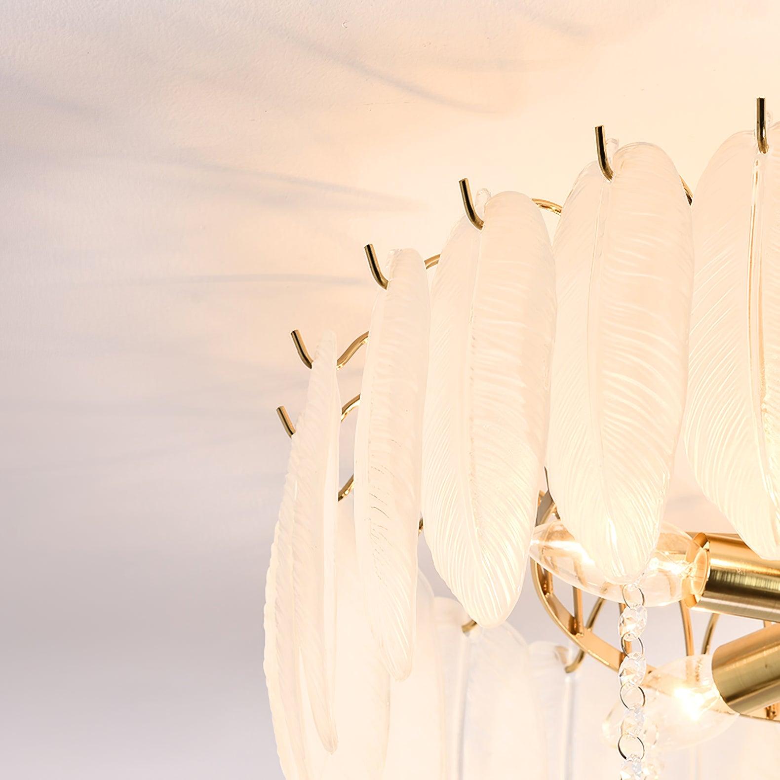 Eiriselle Ceiling Lamp Glass Feather Bird Elegant