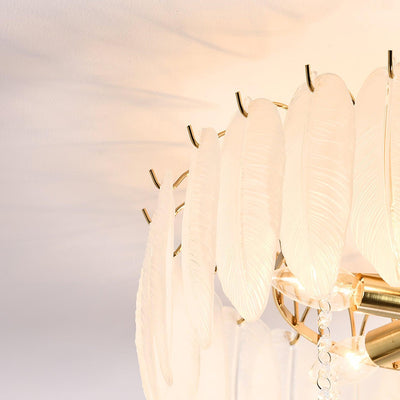Eiriselle Ceiling Lamp Glass Feather Bird Elegant