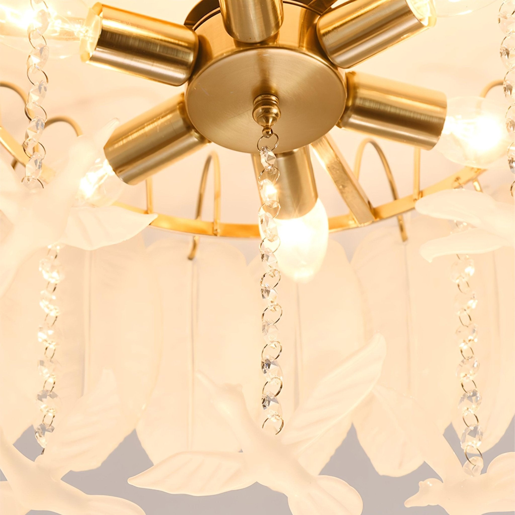 Eiriselle Ceiling Lamp Glass Feather Bird Elegant