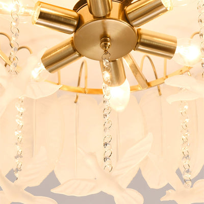 Eiriselle Ceiling Lamp Glass Feather Bird Elegant