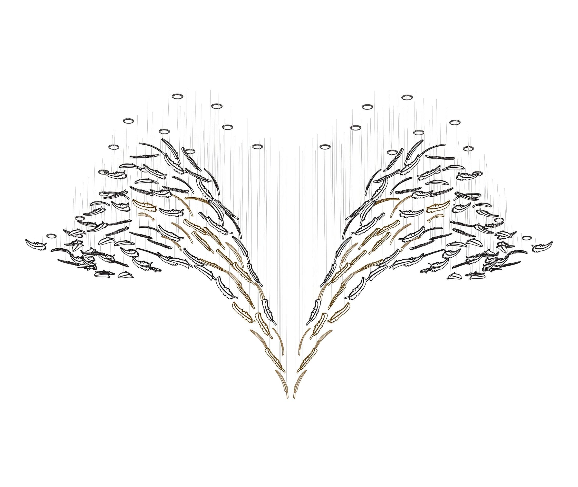 Aetherial Glass Leaf Chandelier