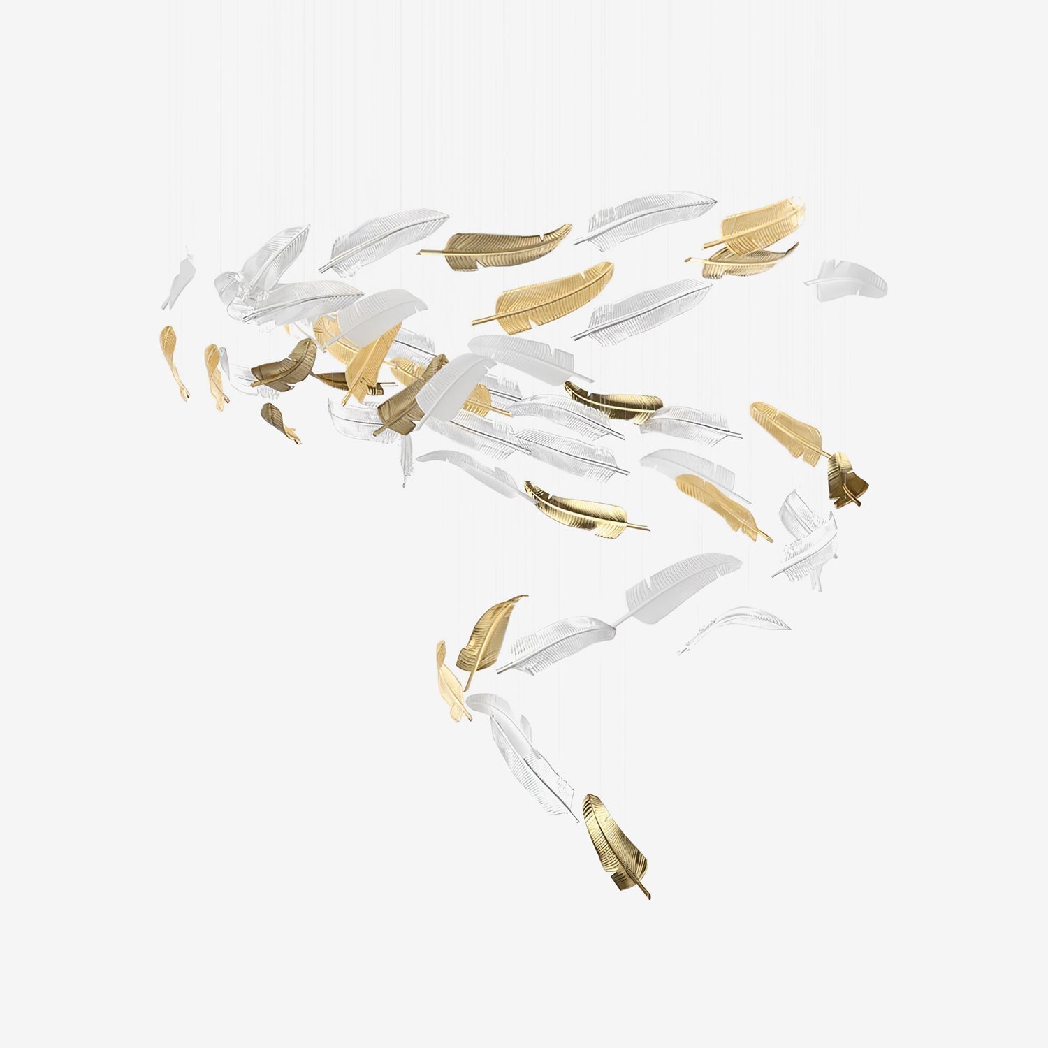 Aetherial Glass Leaf Chandelier