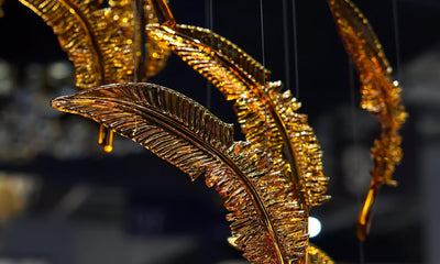 Aetherial Glass Leaf Chandelier