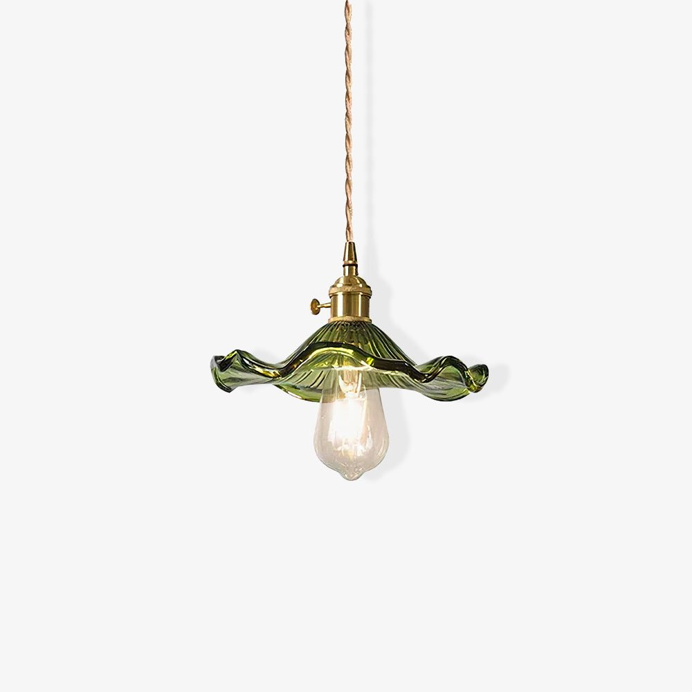 Lioralina Brass & Glass Vintage Pendant Light