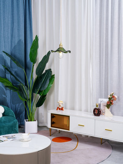 Lioralina Brass & Glass Vintage Pendant Light