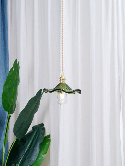 Lioralina Brass & Glass Vintage Pendant Light