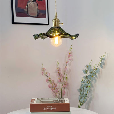 Lioralina Brass & Glass Vintage Pendant Light