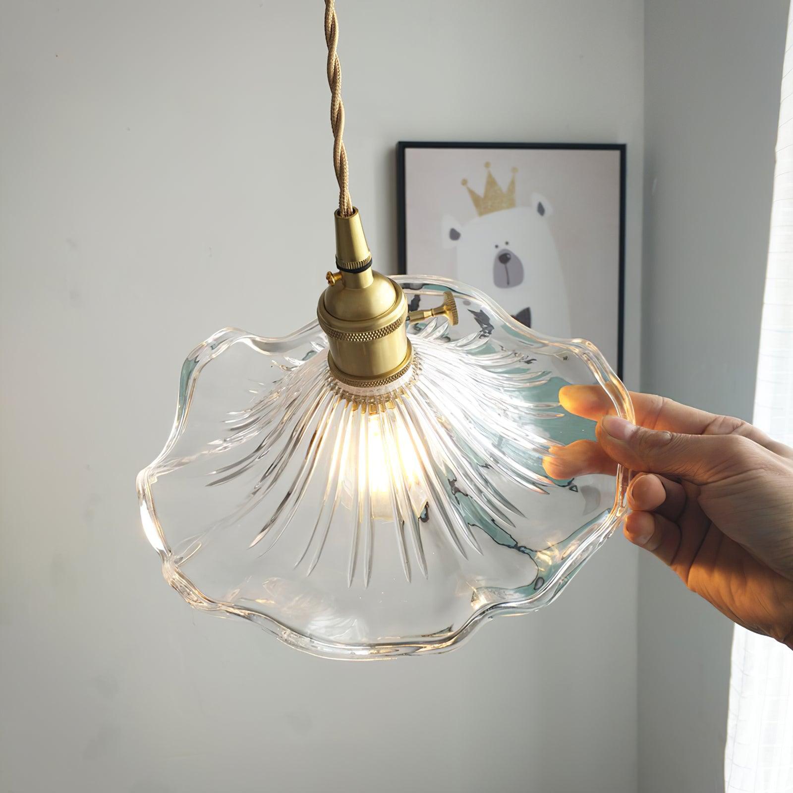 Lioralina Brass & Glass Vintage Pendant Light