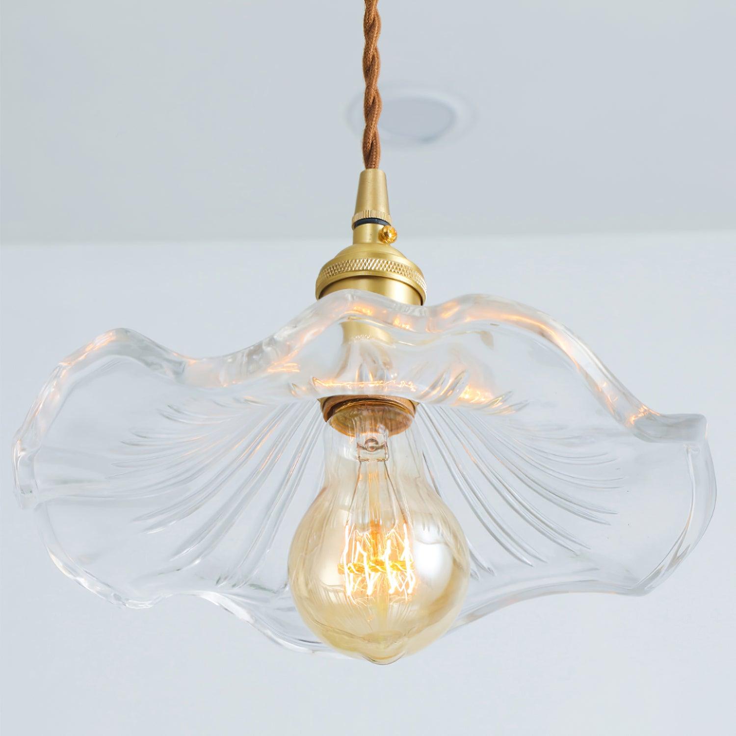 Lioralina Brass & Glass Vintage Pendant Light