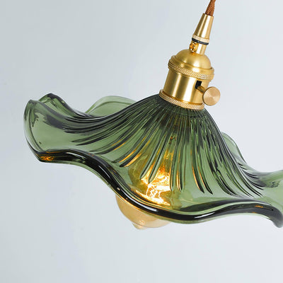 Lioralina Brass & Glass Vintage Pendant Light