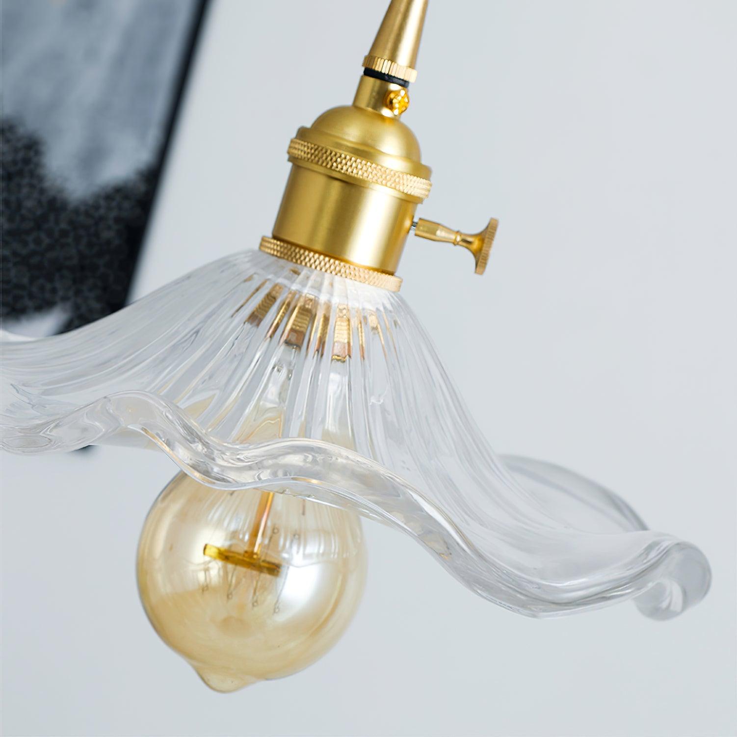 Lioralina Brass & Glass Vintage Pendant Light