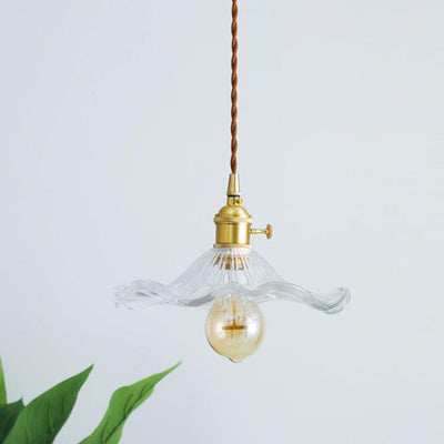 Lioralina Brass & Glass Vintage Pendant Light