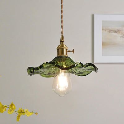 Lioralina Brass & Glass Vintage Pendant Light