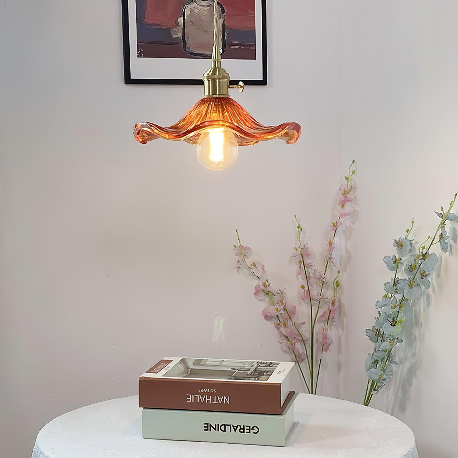 Lioralina Brass & Glass Vintage Pendant Light