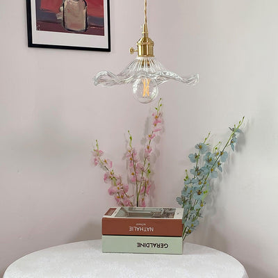 Lioralina Brass & Glass Vintage Pendant Light