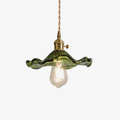 Lioralina Brass & Glass Vintage Pendant Light