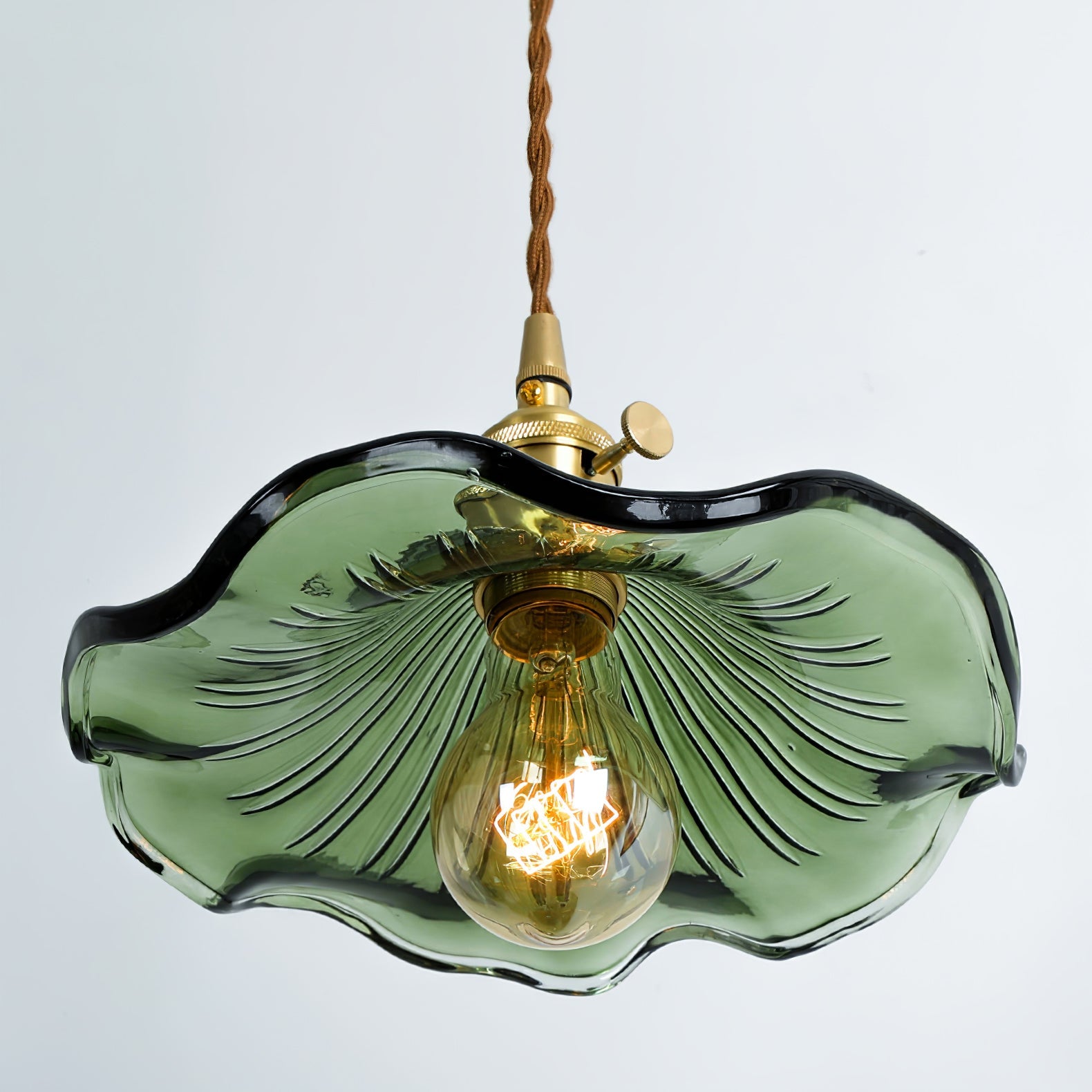 Pineridge Glass Hibiscus Flower Pendant Light
