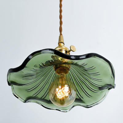 Pineridge Glass Hibiscus Flower Pendant Light