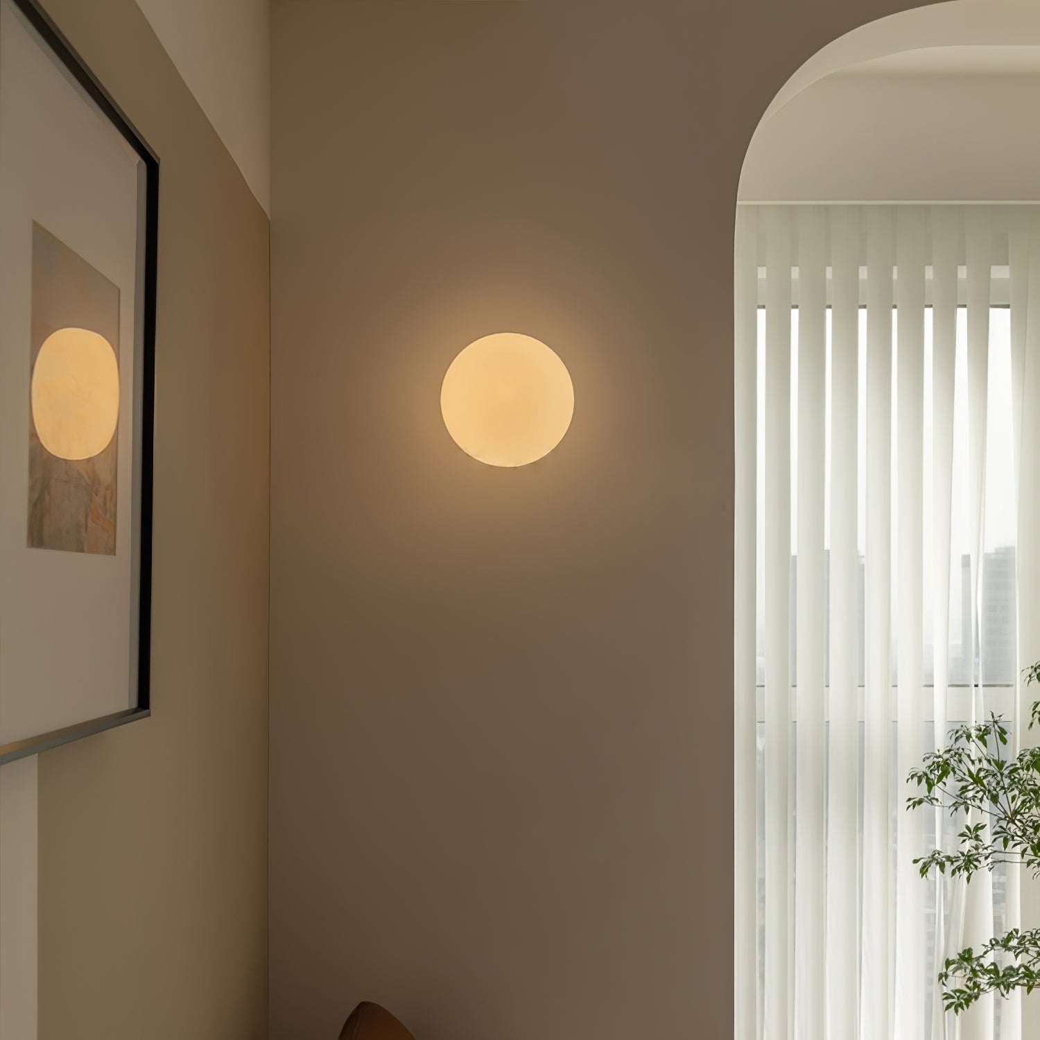 Celorira Modern Minimalist Mini Orb Glass Wall Lamp